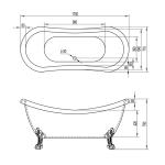 cUPC acrylic clawfoot bathtub,vintage bathtub,ideal standard bathtub price