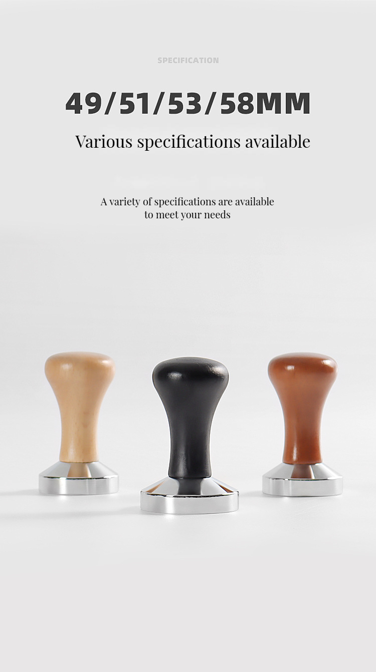 Metal Plastic Type Coffee Tamper Portable 51mm 53mm 58mm Espresso Tamper for Baristas