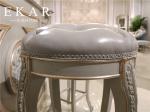Luxury Classic Wood Stool Leather Antique Bar High Chair