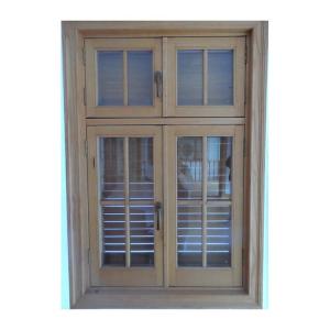 Quality KDSBuilding Modern Solid Grill Design Mosquito Anti Theft Double Glaze Wooden casement window wholesale