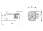 Poka Yoke 2 Pin 120A EV Battery Connector Plug Waterproof