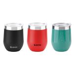 12oz Insulated Wine Tumbler With Lid Double Wall Vacuum Stainless Steel Glass