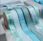 Flower Shop Gift Packing Wrapping Twill Ribbon Printing With Logo