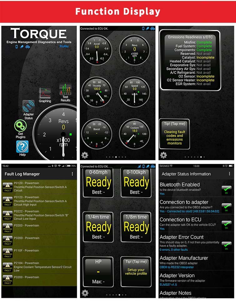 Professional Obd2 Wifi Auto Scanner / Wifi Car Diagnostic Tool Compatible All 12V Cars