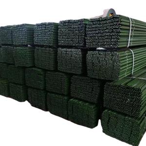 Quality Green Coated 12 Foot Metal Fence Posts for Fenc Thick Hot Dipped Galvanized Star Picket wholesale