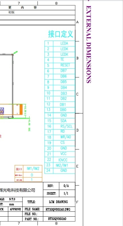 Industrial Digital HD IPS LCD TFT Spi 240x320 3.2 Inch Meter Display