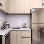 Custom Lacquer Waterproof Cabinet Set for Modern Apartment Kitchen Renovation