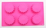 Colorful Silicone Kitchenware Products , Biscuit Cake Flower Silicone Mold
