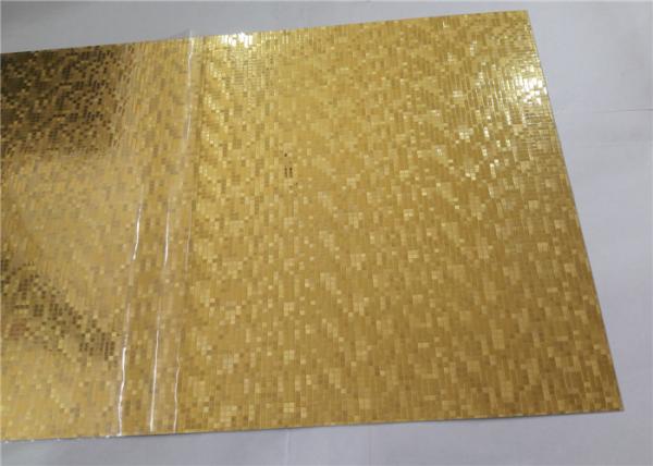Gold Mirror Embossed Aluminum Sheet , Embossed Aluminum Panels Construction