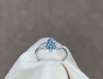 Synthetic Blue Lab Diamond Jewelry Marquise Cut Engagement Ring