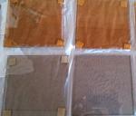 Round Bronze Tinted Table Top Glass Withstands Abrupt Temperature