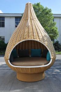 Quality Durable Discount Rattan Furniture 7PCS Rattan Hanging Chair / Daybed With Round Base wholesale