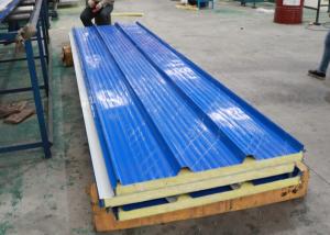 Quality Fireproof Wall Roof 200mm Glass Wool Sandwich Panel wholesale