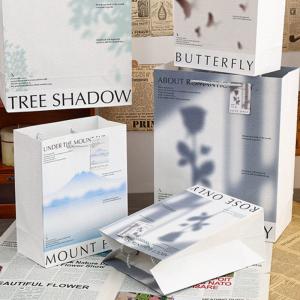 Quality Custom Color White Heavy Capacity Size Luxury Gift Blank Package Handle Paper Bag Tote Kraft Paper Shopping Bag wholesale