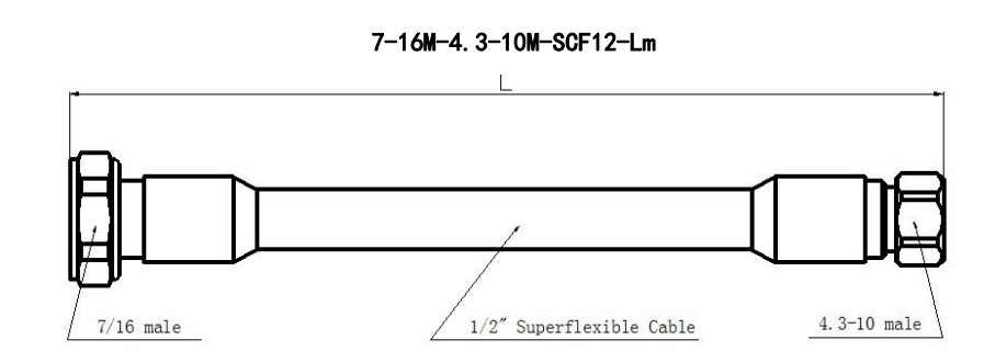 LOW PIM 3 Meters 1/2 inch Superflex Jumper cable MINI DIN Male To 7/16 DIN Male