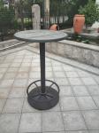 OEM Round Metal Table Legs / Restaurant Bar Table Bases Footrest Colour