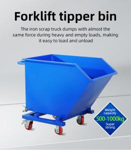 Quality Waster Management Self Dumping Hopper Industrial Mini Bins Mobile Waste Tipping Bin wholesale