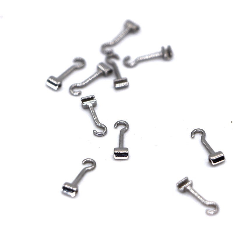 CE Certified Dental Orthodontic Crimpable Hook Long Curved Left Right for Certification MFDS Safety Standard