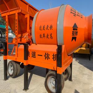 Quality Mini Concrete Cement Mixer 1000Ltr Mobile Concrete Mixer Orange wholesale