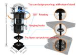 Bangle Jewelry Rack Battery Powered Rotating Display Stand