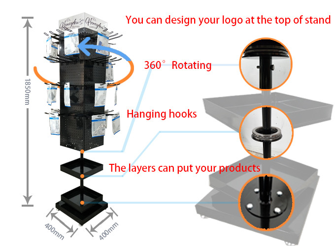 Bangle Jewelry Rack Battery Powered Rotating Display Stand