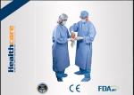 Water Resistant Disposable Surgical Gowns SMS Standard Medical Blue With Knitted