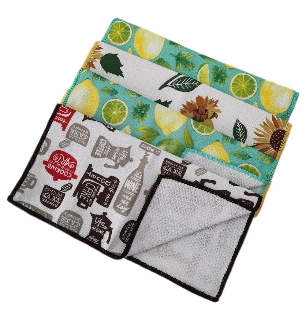All Polyester Kitchen Microfiber Dish Towel Cleaning Cloth