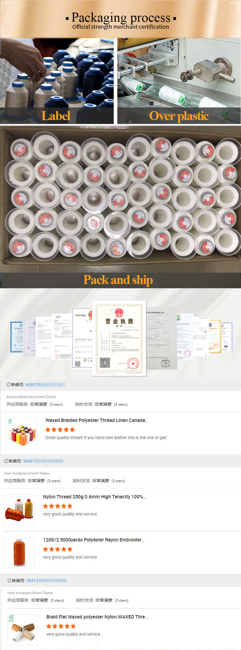 Tex 45 Tex 70 Tex 90 High Tenacity Polyester Sewing Thread for Hand Knitting and Sofa