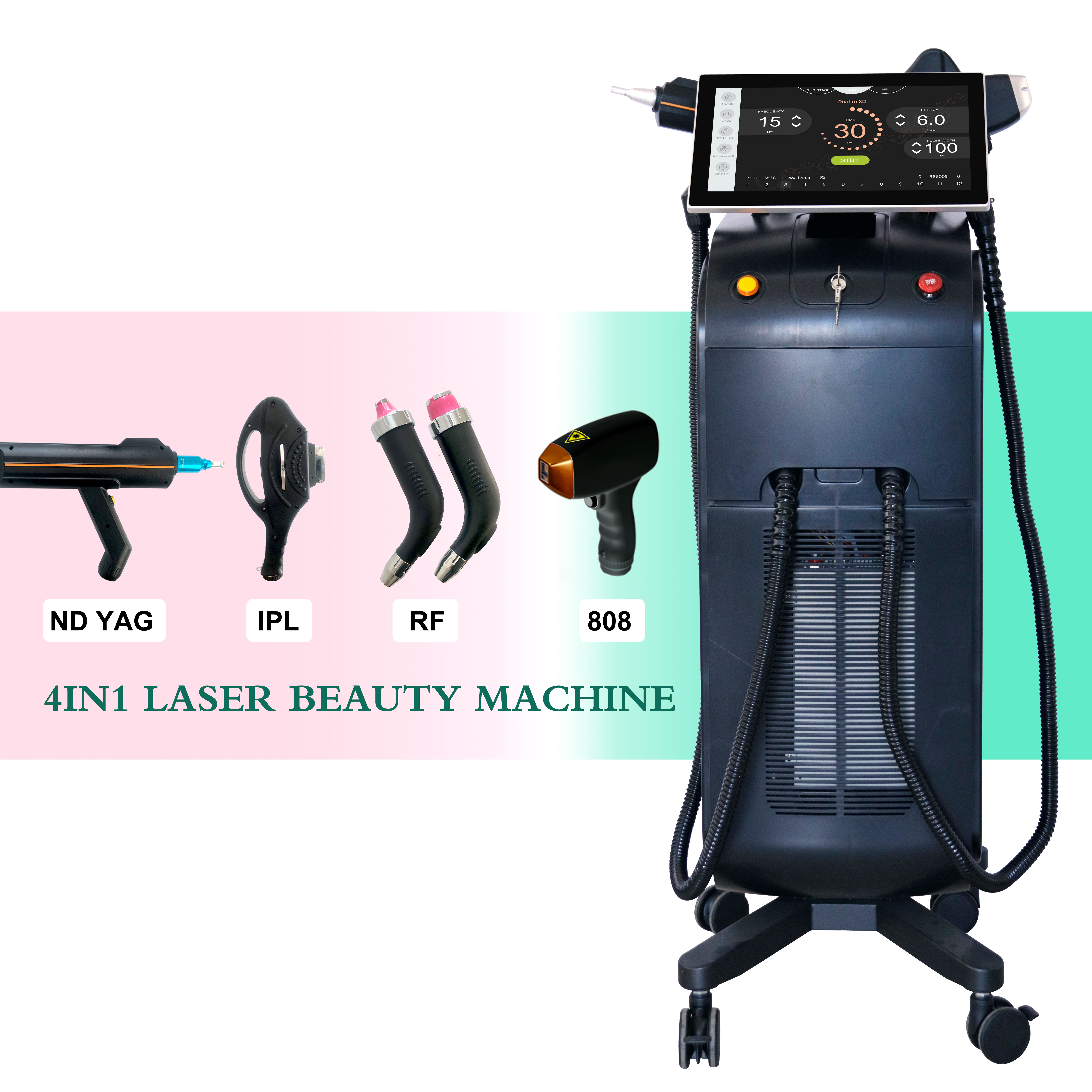 3 Wave Length Laser Hair Removal Machine 808nm 1064nm 755nm for Women Permanent Beauty