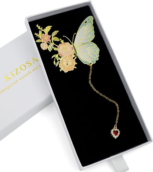3D Metal Feather Bookmarks Personalized Silver Gold Plated Butterfly Bookmark