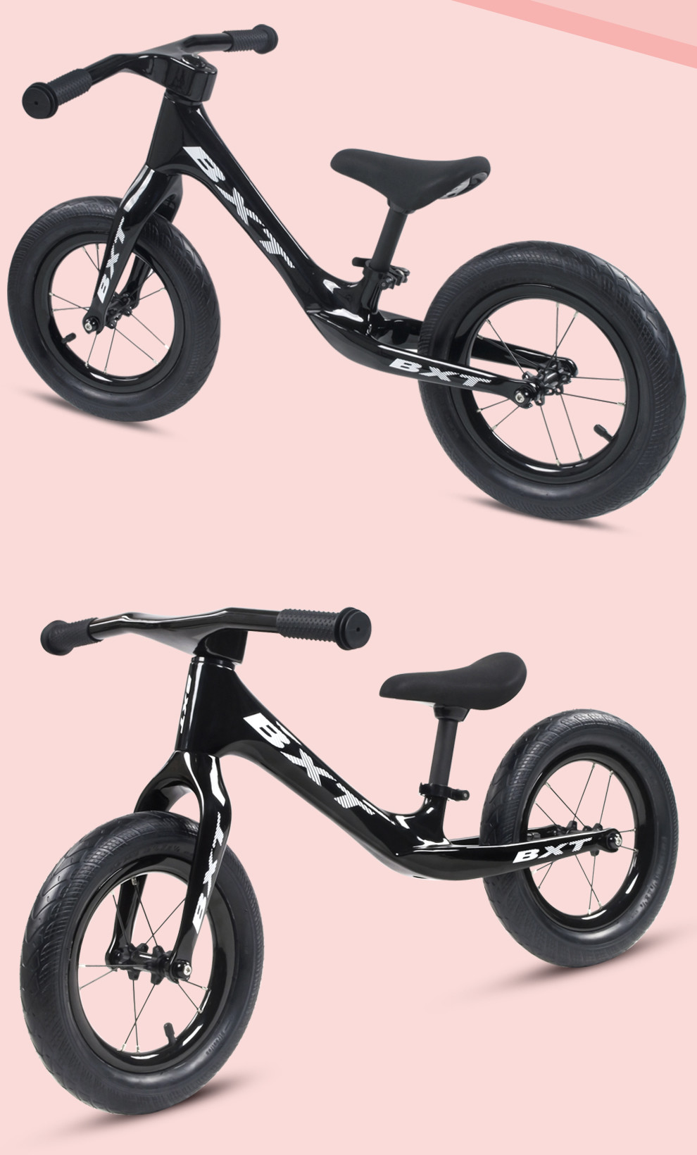 12 Inch Push Balance Bike Carbon Fiber Childrens Bike Scooter Bicycles
