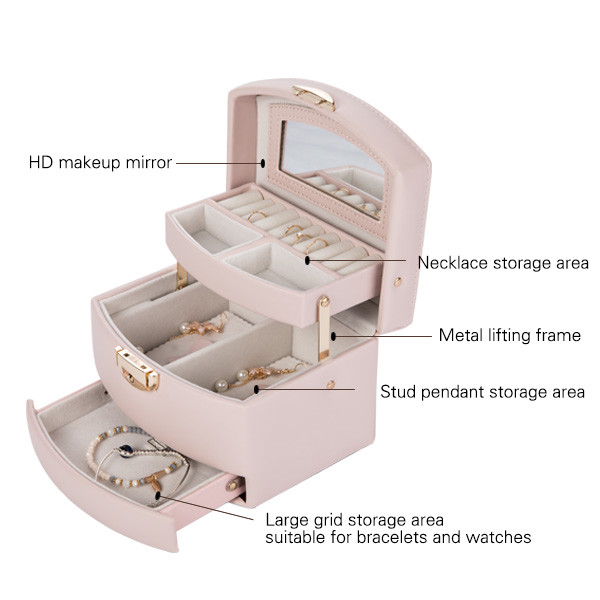 Handled Decorative Storage Boxes , Large Jewelry Display Cases For Retail Stores