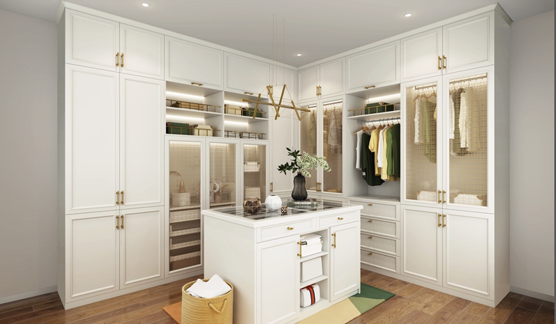 Adjustable Bedroom Furniture Wooden Wardrobe with Shaker Style from Modular YALIG