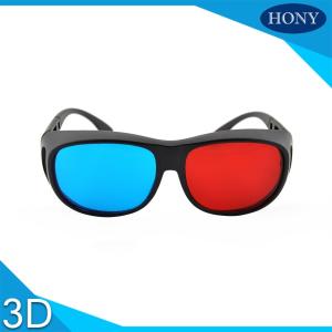 Quality Adult Size Red Cyan 3D Glasses Thick Lenses Customized Frame Color wholesale