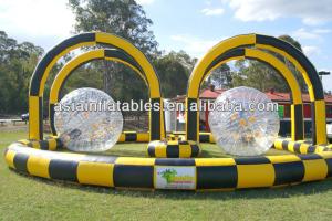Quality Giant Cricket Inflatable Zorb Ball Track For Outdoor Kindergarten wholesale