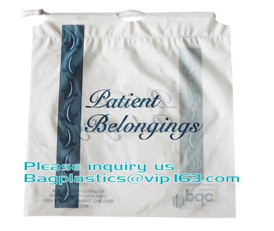 Biodegradable drawstring laundry poly bag with printing,Logo Printed Poly Drawstring Hotel/Travel Laundry Plastic bag