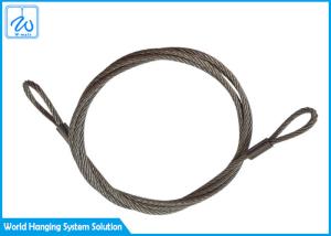 Quality 6mm 7x19 Stainless Steel Wire Rope Slings Eye &amp; Eye For Aircraft Cable Display System wholesale