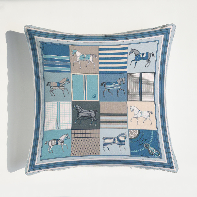Nordic Square Geometric Patterns Indian Block Print Cushion Covers Morocco Pillow Covers