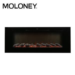 Quality 50inch Classic Flame Electric Fireplace Black Painted Glass 750-1500W wholesale