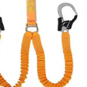 Quality ISO9001 Fall Protection Safety Harnesses PET Fiber Energy Absorbing Lanyard Twin Access wholesale