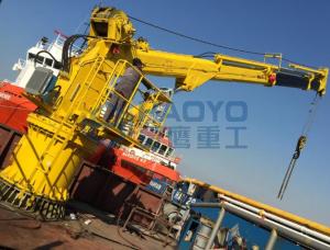 Quality 50KN-80KN Electric Hydraulic Pedestal Folding Telescopic Boom Marine Crane For Sale wholesale