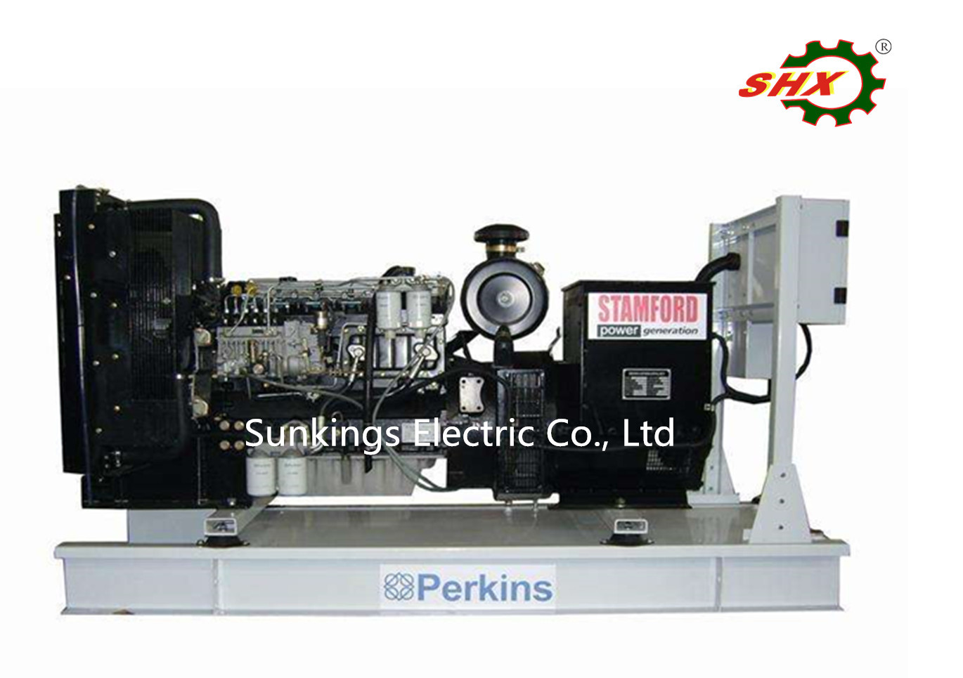 220V/380V Rated Voltage AC Three Phase Diesel Genset Perkins Closed Cycle Water Cooling