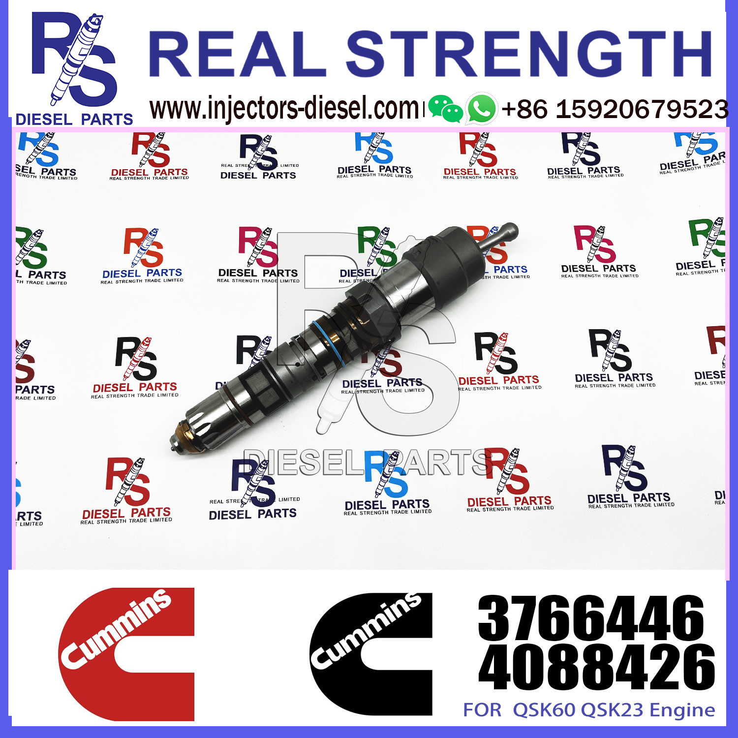 4928346 QSK23 Diesel Engine Common Rail Fuel Injector 4087887 4010163 3766446 4326781