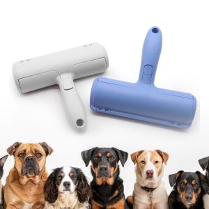 Quality Blue ABS Nylon Fiber Pet Hair Remover Roller Thorough Dog Hair Roller wholesale