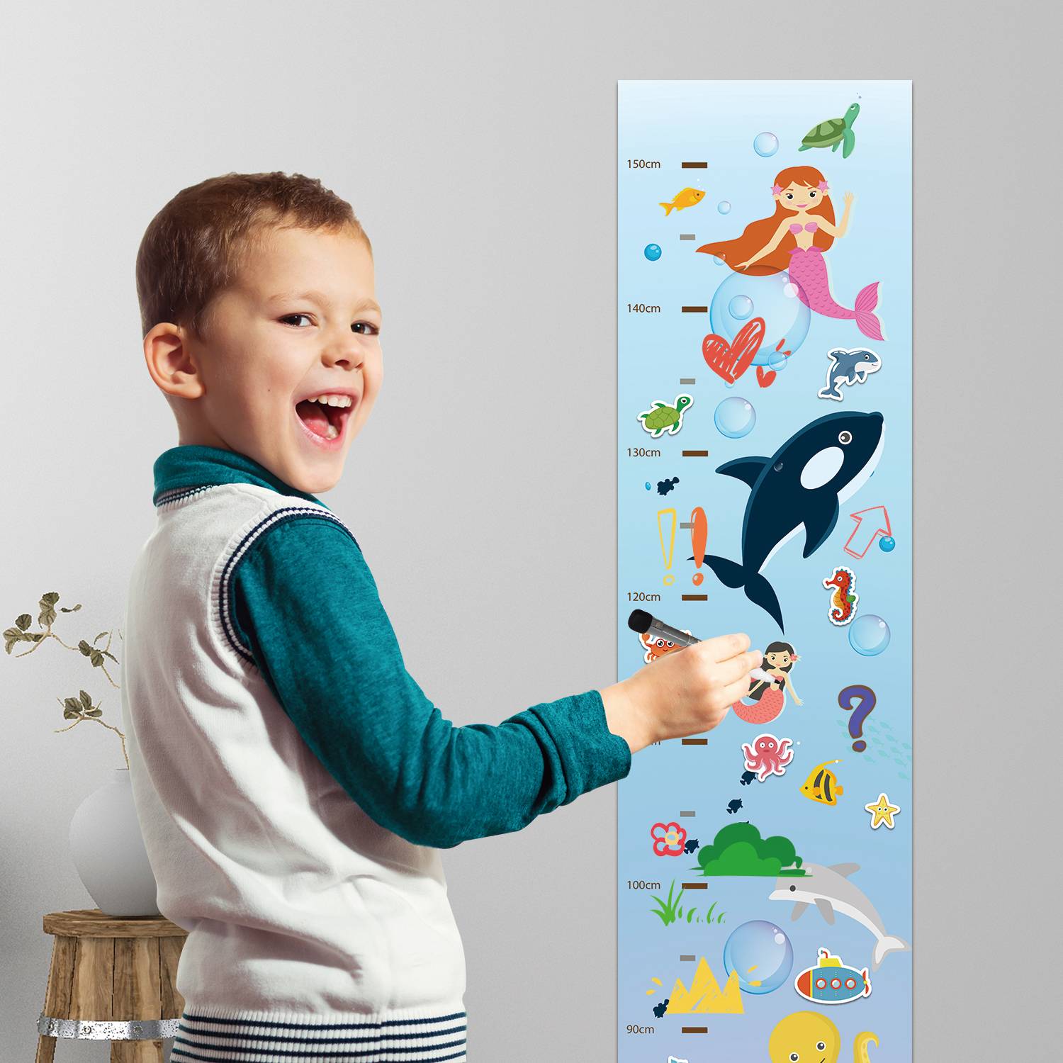 Children Removable Dry Erase Growth Chart Poster