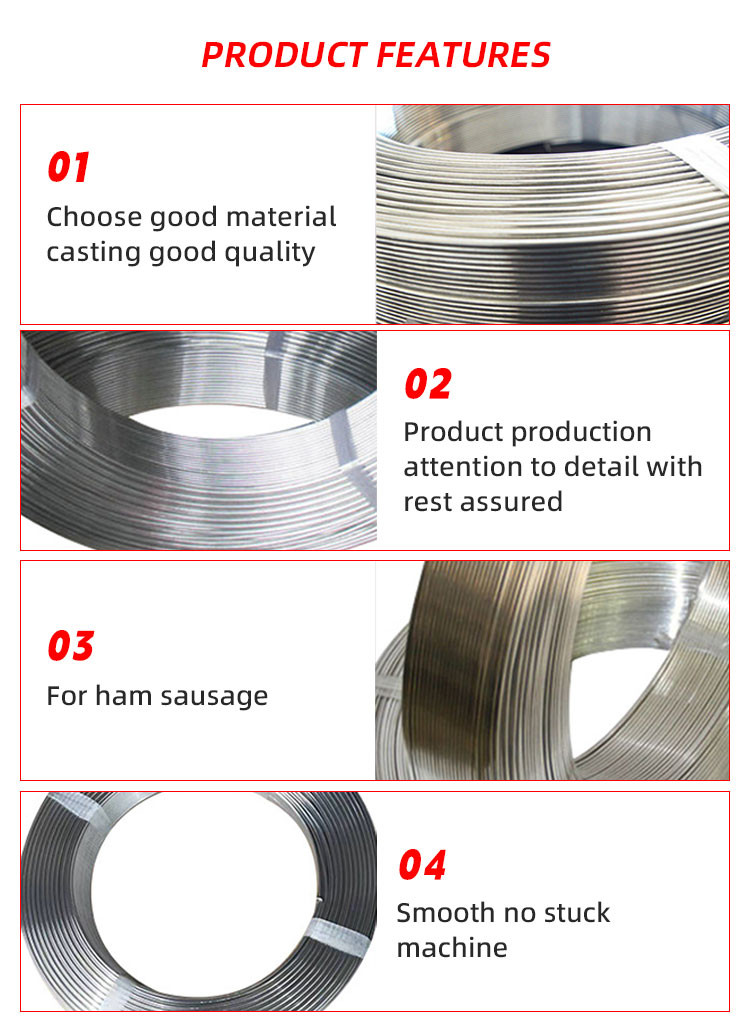Supermarket U Shaped Aluminum Sausage Clips Tighteners Machine Food Packing Sealed
