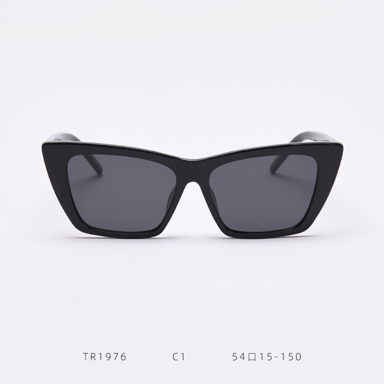 Fashion Trendy Women Sunglasses TR90 145MM Cat Eye On Round Face