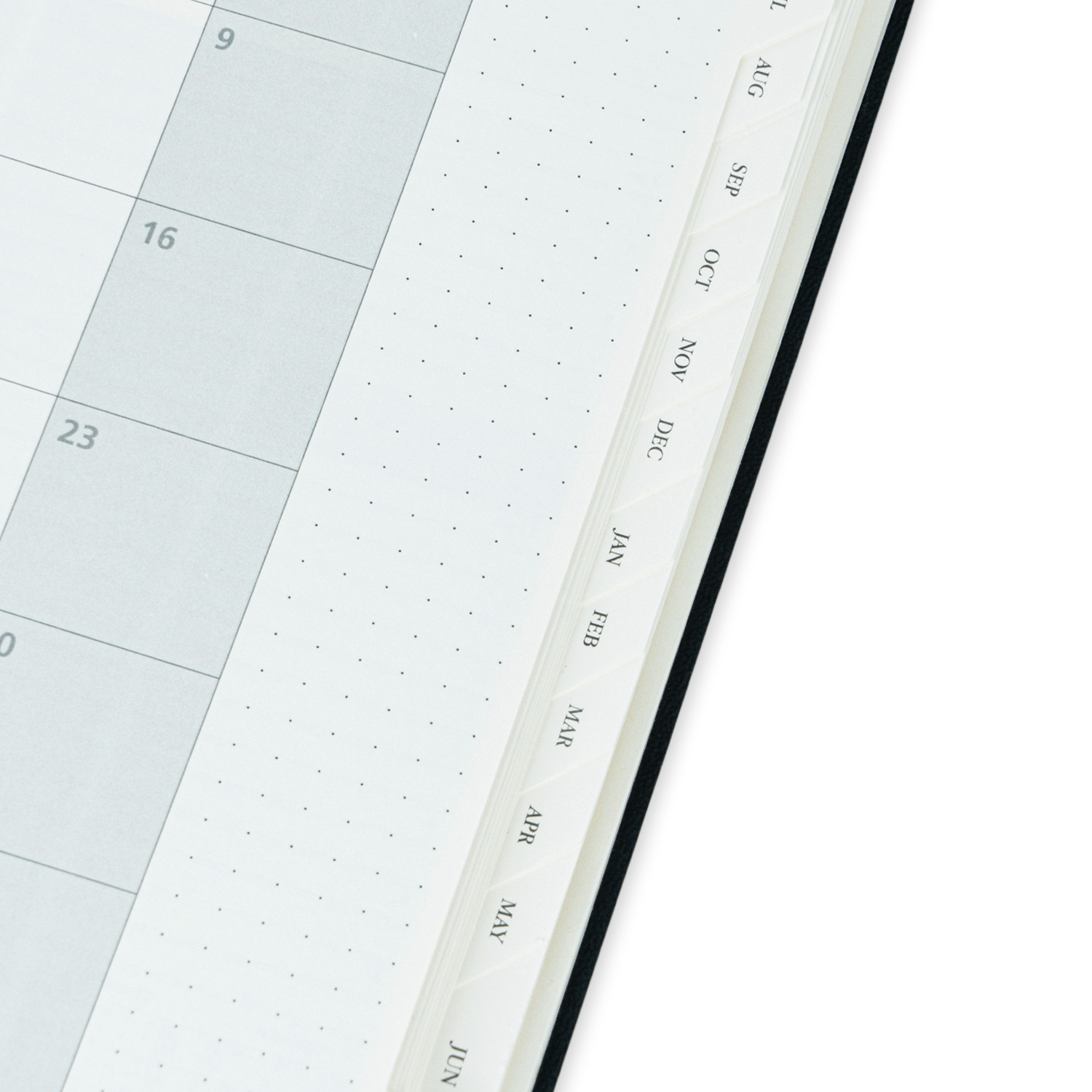 Black PU Leather Softcover Vertical Weekly Planner With Daily Schedule