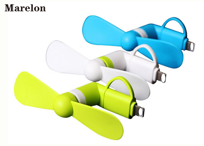 Five Colors USB Mini Cooler Fan 42*88mm 2 In 1 Type For Mobile Phone