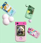Rotatable Childrens Pink Camera Toys Smart Phone For 3 Year Olds
